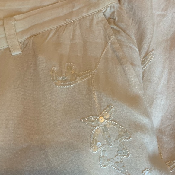 INC International Concepts Cream Sequin Embellished Pants - Picture 7 of 10